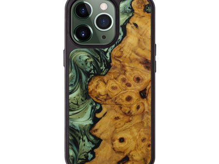 iPhone 13 Pro Wood+Resin Phone Case - Quint (Dark Green, 594988) Hot on Sale