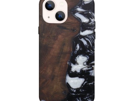 iPhone 13 Wood+Resin Live Edge Phone Case - Montreal (Black & White, 588642) For Discount