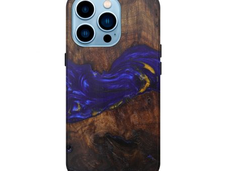 iPhone 14 Pro Wood+Resin Live Edge Phone Case - Ange (Purple, 592526) Sale