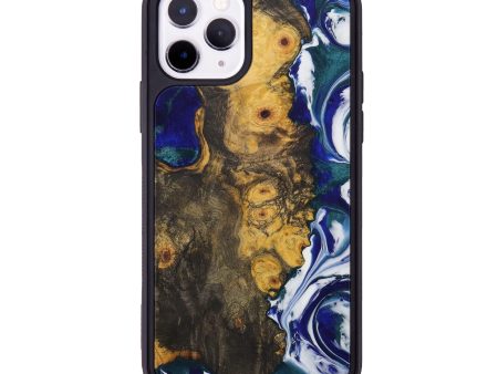 iPhone 11 Pro Wood+Resin Phone Case - Elmer (Dark Blue, 589772) For Discount