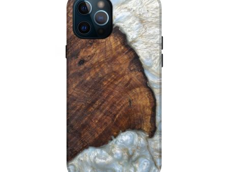 iPhone 12 Pro Wood+Resin Live Edge Phone Case - Myrah (Light Blue, 594902) Cheap