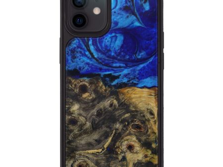 iPhone 12 Wood+Resin Phone Case - Ashlyn (Dark Blue, 593164) Discount