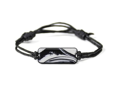 Classic ResinArt Bracelet - Essy (Black & White, 594047) Fashion