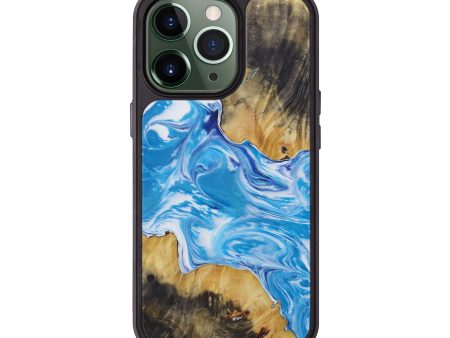 iPhone 13 Pro Wood+Resin Phone Case - Miner (Light Blue, 591620) Sale