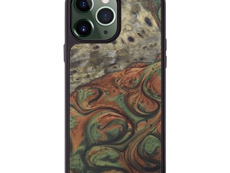 iPhone 13 Pro Max Wood+Resin Phone Case - Delancey (Dark Green, 588605) Hot on Sale