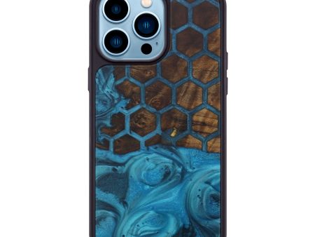 iPhone 14 Pro Max Wood+Resin Phone Case - Trescha (Pattern, 595205) For Sale