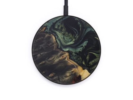 Circle Wood+Resin Wireless Charger - Subram (Dark Green, 590976) Supply