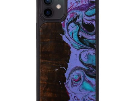 iPhone 12 Wood+Resin Phone Case - Adamaris (Purple, 591091) Discount