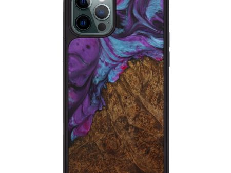 iPhone 12 Pro Wood+Resin Phone Case - Zayne (Purple, 595759) on Sale