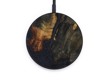 Circle Wood+Resin Wireless Charger - Toyanne (Pure Black, 590408) on Sale