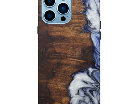 iPhone 14 Pro Max Wood+Resin Live Edge Phone Case - Aurea (Black & White, 588666) For Discount