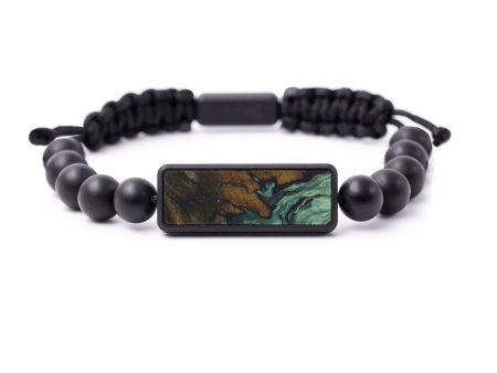 Bead Wood+Resin Bracelet - Brielle (Dark Green, 588144) Online