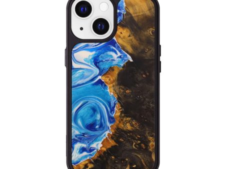 iPhone 13 Wood+Resin Phone Case - Idamae (Light Blue, 594154) Fashion