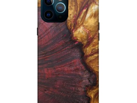 iPhone 12 Pro Max Wood+Resin Live Edge Phone Case - Brittni (Dark Red, 593755) Supply