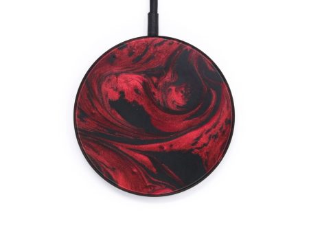 Circle ResinArt Wireless Charger - Hossein (Dark Red, 594681) For Sale