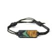 Classic Wood+Resin Bracelet - Joan (Dark Green, 589970) Fashion