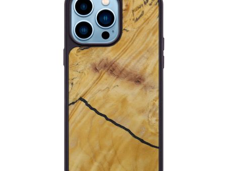 iPhone 14 Pro Max Burl Wood Phone Case - Leanor (Buckeye Burl, 588949) Supply