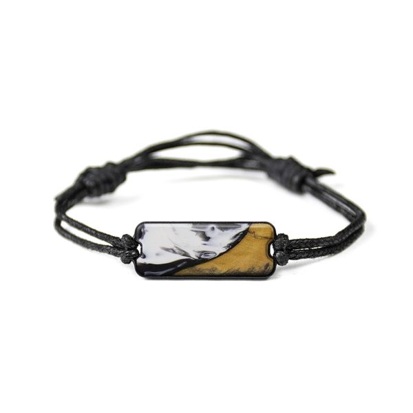 Classic Wood+Resin Bracelet - Joji (Black & White, 591037) For Discount