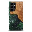 Galaxy S22 Ultra Wood+Resin Live Edge Phone Case - Dear (Dark Green, 591401) Online Sale