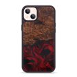 iPhone 14 Plus Wood+Resin Phone Case - Faustina (Dark Red, 594664) Online