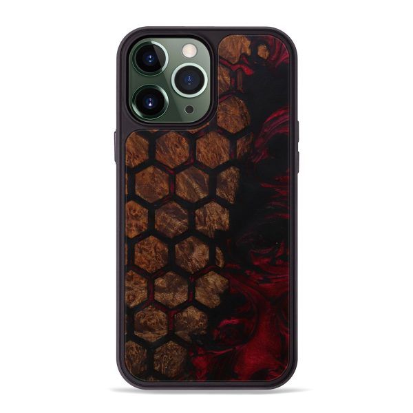 iPhone 13 Pro Max Wood+Resin Phone Case - Chimere (Pattern, 595818) For Sale