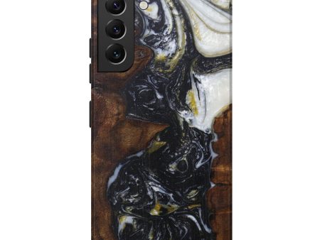 Galaxy S22 Plus Wood+Resin Live Edge Phone Case - Gerrard (Black & White, 591762) For Cheap