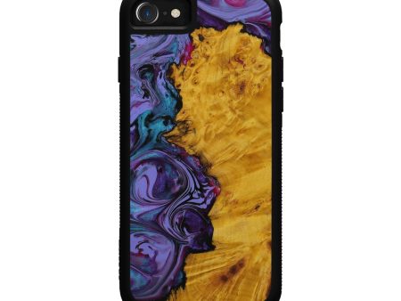 iPhone SE Wood+Resin Phone Case - Norvie (Purple, 591127) Cheap