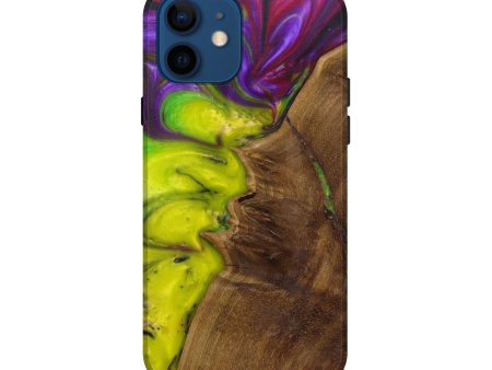 iPhone 12 Wood+Resin Live Edge Phone Case - Sharia (Purple, 588682) Online now