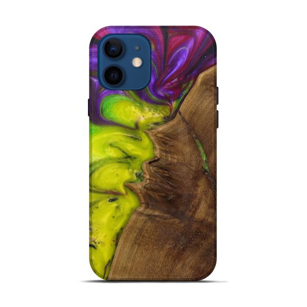 iPhone 12 Wood+Resin Live Edge Phone Case - Sharia (Purple, 588682) Online now