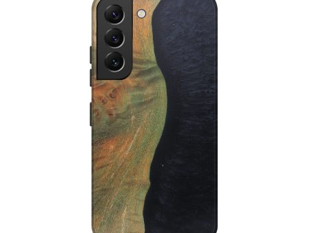 Galaxy S22 Wood+Resin Live Edge Phone Case - Carla (Pure Black, 590695) Online now