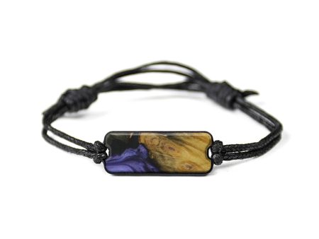 Classic Wood+Resin Bracelet - Mariam (Purple, 591233) For Sale