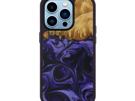 iPhone 14 Pro Wood+Resin Phone Case - Berangere (Purple, 587661) Hot on Sale