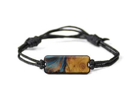 Classic Wood+Resin Bracelet - Melinda (Teal & Gold, 590723) Cheap