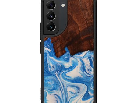 Galaxy S22 Wood+Resin Phone Case - Alfonzo (Light Blue, 594107) Hot on Sale