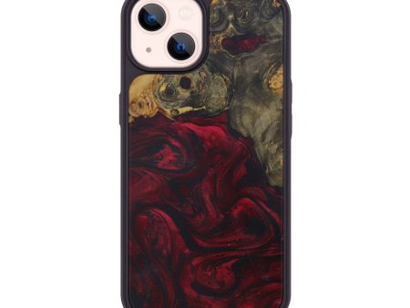 iPhone 14 Wood+Resin Phone Case - Zarella (Dark Red, 587386) Hot on Sale