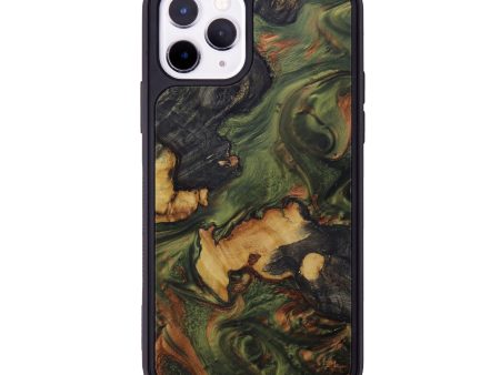 iPhone 11 Pro Wood+Resin Phone Case - Timothea (Dark Green, 591004) Sale