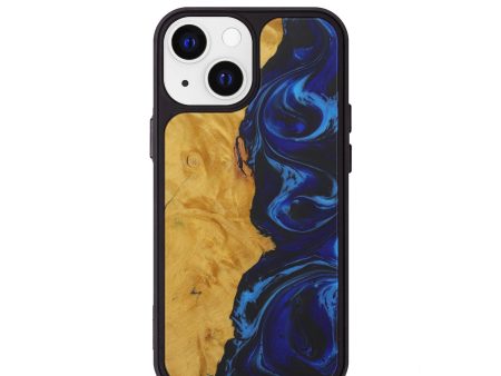 iPhone 13 mini Wood+Resin Phone Case - Norikatsu (Dark Blue, 588222) Supply