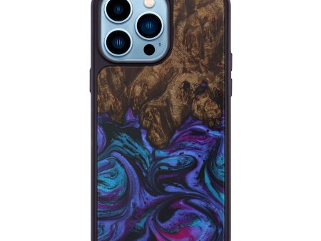 iPhone 14 Pro Max Wood+Resin Phone Case - Theadore (Purple, 592501) Sale