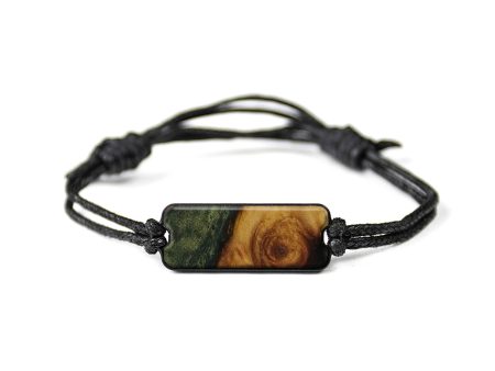 Classic Wood+Resin Bracelet - Zondra (Dark Green, 593909) For Sale