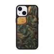 iPhone 13 Wood+Resin Phone Case - Nim (Dark Green, 593634) Cheap