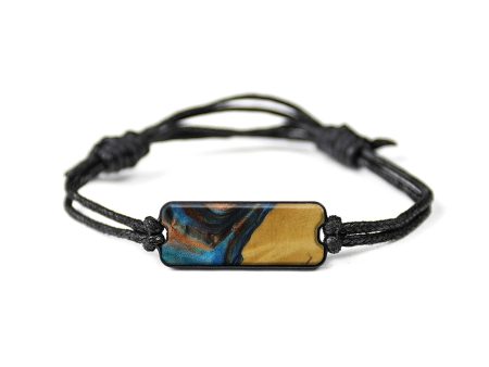 Classic Wood+Resin Bracelet - Kary (Teal & Gold, 590755) Discount