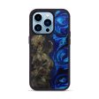 iPhone 14 Pro Wood+Resin Phone Case - Tyronda (Dark Blue, 593162) Online Sale