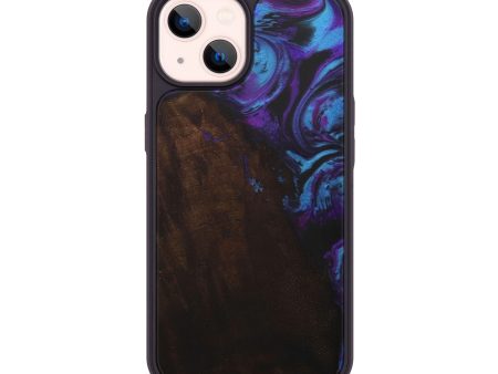 iPhone 14 Wood+Resin Phone Case - Tate (Purple, 587641) Online Hot Sale