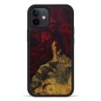 iPhone 12 Wood+Resin Phone Case - Valli (Dark Red, 587169) Online Sale