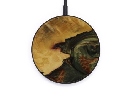 Circle Wood+Resin Wireless Charger - Umaka (Dark Green, 590577) Online Hot Sale