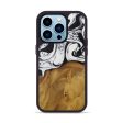 iPhone 14 Pro Wood+Resin Phone Case - Alline (Black & White, 594043) on Sale