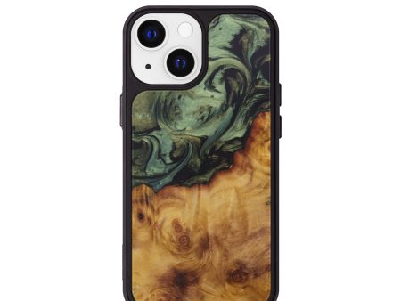 iPhone 13 mini Wood+Resin Phone Case - Narinder (Dark Green, 595938) Online