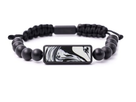 Bead ResinArt Bracelet - Myno (Black & White, 594924) For Cheap