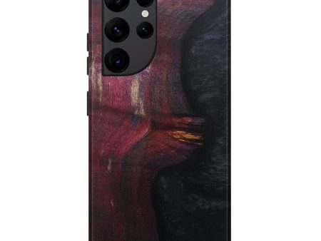 Galaxy S22 Ultra Wood+Resin Live Edge Phone Case - Bucklin (Pure Black, 591433) Online Hot Sale