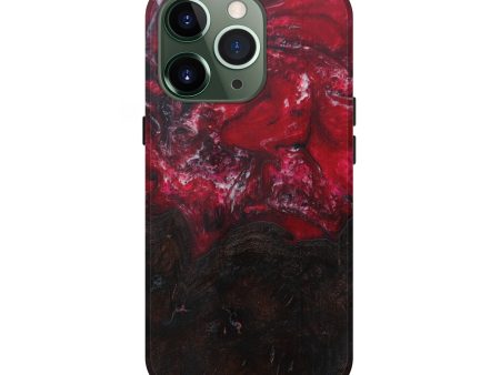 iPhone 13 Pro Wood+Resin Live Edge Phone Case - Ilsa (Dark Red, 592319) For Cheap